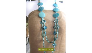 ladies necklaces made nuged shells long strand